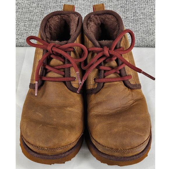 UGG YOUTH NEUMEL II BROWN WATERPROOF PLUSH MID-TOP CHUKKA BOOTS US SIZE 3 - Picture 3 of 11
